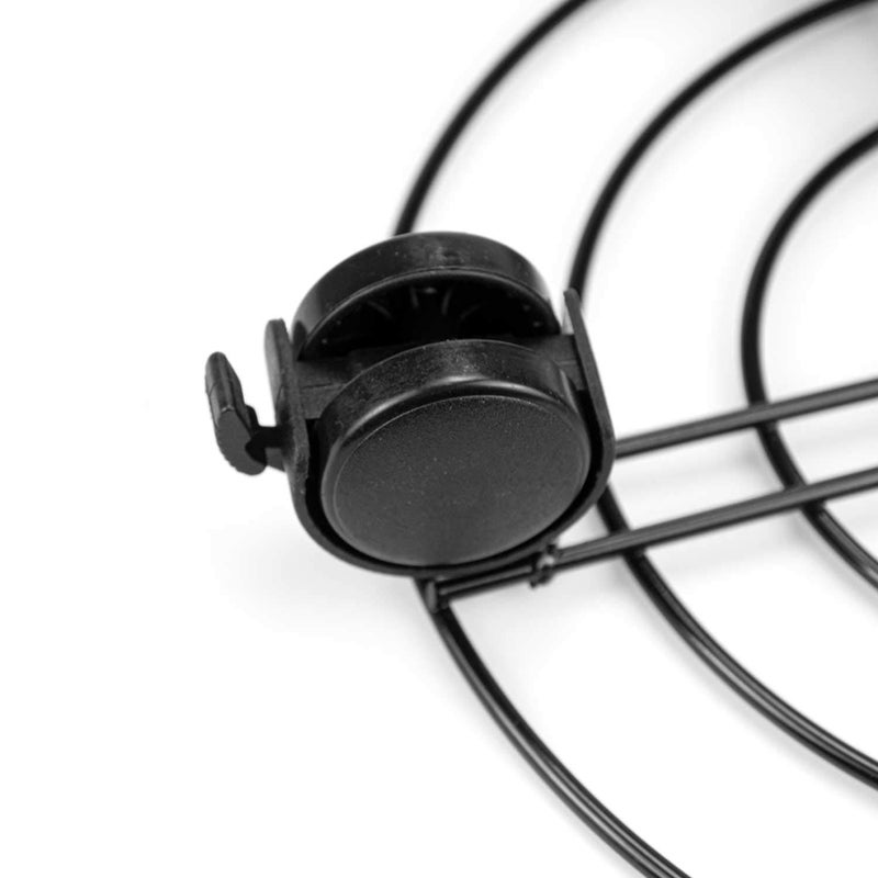 Tosnail 3 Pack 10.5"" Round Metal Plant Caddy Plant Dolly Plant Stand Plant Holder with Caster Wheels - Black - Image 5